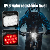 X10-500 10 LED 8+9 Modes Rechargeable Bike Headlight and Taillight