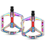 361° Wide Platform Bike Pedals, Aluminum Alloy Flat Pedals with Anti-Slip Pins, Smooth DU+Peilin Bearing System, Lightweight & Durable Design for MTB, Mountain, Commuter & Road Biking