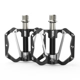 361 ° MTB Flat Pedals Mountain Bike Pedals, 3 Bearings CNC Adult Road Bike Pedals, Bicycle Platform Aluminum Alloy Non-Slip Pedal for Gravel Bike/BMX 9/16"