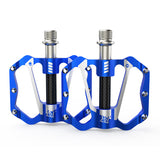 361 ° MTB Flat Pedals Mountain Bike Pedals, 3 Bearings CNC Adult Road Bike Pedals, Bicycle Platform Aluminum Alloy Non-Slip Pedal for Gravel Bike/BMX 9/16"