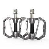361 ° MTB Flat Pedals Mountain Bike Pedals, 3 Bearings CNC Adult Road Bike Pedals, Bicycle Platform Aluminum Alloy Non-Slip Pedal for Gravel Bike/BMX 9/16"