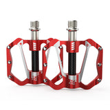 361 ° MTB Flat Pedals Mountain Bike Pedals, 3 Bearings CNC Adult Road Bike Pedals, Bicycle Platform Aluminum Alloy Non-Slip Pedal for Gravel Bike/BMX 9/16"
