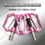 361 ° MTB Flat Pedals Mountain Bike Pedals, 3 Bearings CNC Adult Road Bike Pedals, Bicycle Platform Aluminum Alloy Non-Slip Pedal for Gravel Bike/BMX 9/16"
