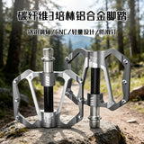 361 ° MTB Flat Pedals Mountain Bike Pedals, 3 Bearings CNC Adult Road Bike Pedals, Bicycle Platform Aluminum Alloy Non-Slip Pedal for Gravel Bike/BMX 9/16"