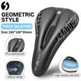 361 ° Bike Seat Cover Bicycle Seat Cushion Comfort Memory Foam Padded for Men Women Extra Soft Bicycle Seat Cover with Drawstring Fit for Stationary Mountain & Road Bikes