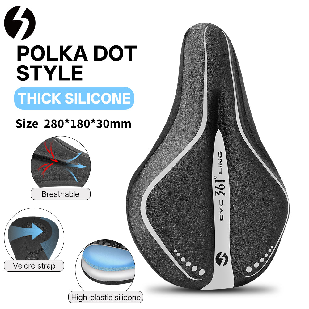 361 ° Bike Seat Cover Bicycle Seat Cushion Comfort Memory Foam Padded for Men Women Extra Soft Bicycle Seat Cover with Drawstring Fit for Stationary Mountain & Road Bikes