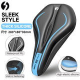 361 ° Bike Seat Cover Bicycle Seat Cushion Comfort Memory Foam Padded for Men Women Extra Soft Bicycle Seat Cover with Drawstring Fit for Stationary Mountain & Road Bikes