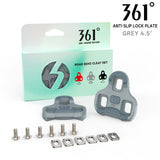361° Road Cycling Cleats Compatible with Look Keo - 9° Red / 4.5° Grey / 0° Black