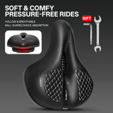 361° Comfortable Bike Seat Cushion for Men Women Wide Bicycle Saddle Soft Memory Foam Padded Replacement Seats Fit for Peloton, Exercise Bikes, Ebike,Cruiser
