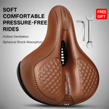 361° Comfortable Bike Seat Cushion for Men Women Wide Bicycle Saddle Soft Memory Foam Padded Replacement Seats Fit for Peloton, Exercise Bikes, Ebike,Cruiser