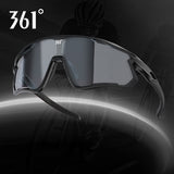361° Photochromic Cycling Sunglasses for Men Women, Auto-Tinting Sport Glasses with Category 0-2 Lens, Lightweight Wraparound Shield Eyewear for Road Biking, Running, Outdoor Sports