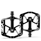 361 ° MTB Flat Pedals Mountain Bike Pedals, 3 Bearings CNC Adult Road Bike Pedals, Bicycle Platform Aluminum Alloy Non-Slip Pedal  9/16"