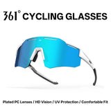 361° Cycling Sunglasses for Men Women, HD Polarized Sports Glasses with UV400 Protection, Lightweight Wraparound Shield Eyewear for Road Bike Riding, MTB, Running, Fishing