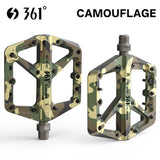 361 ° Mountain Bike Pedals MTB Pedals Flat, Adult Bicycle Road Bike Large Platform Nylon Non-Slip Pedal for Gravel Bike/Hybrid Bike 9/16"