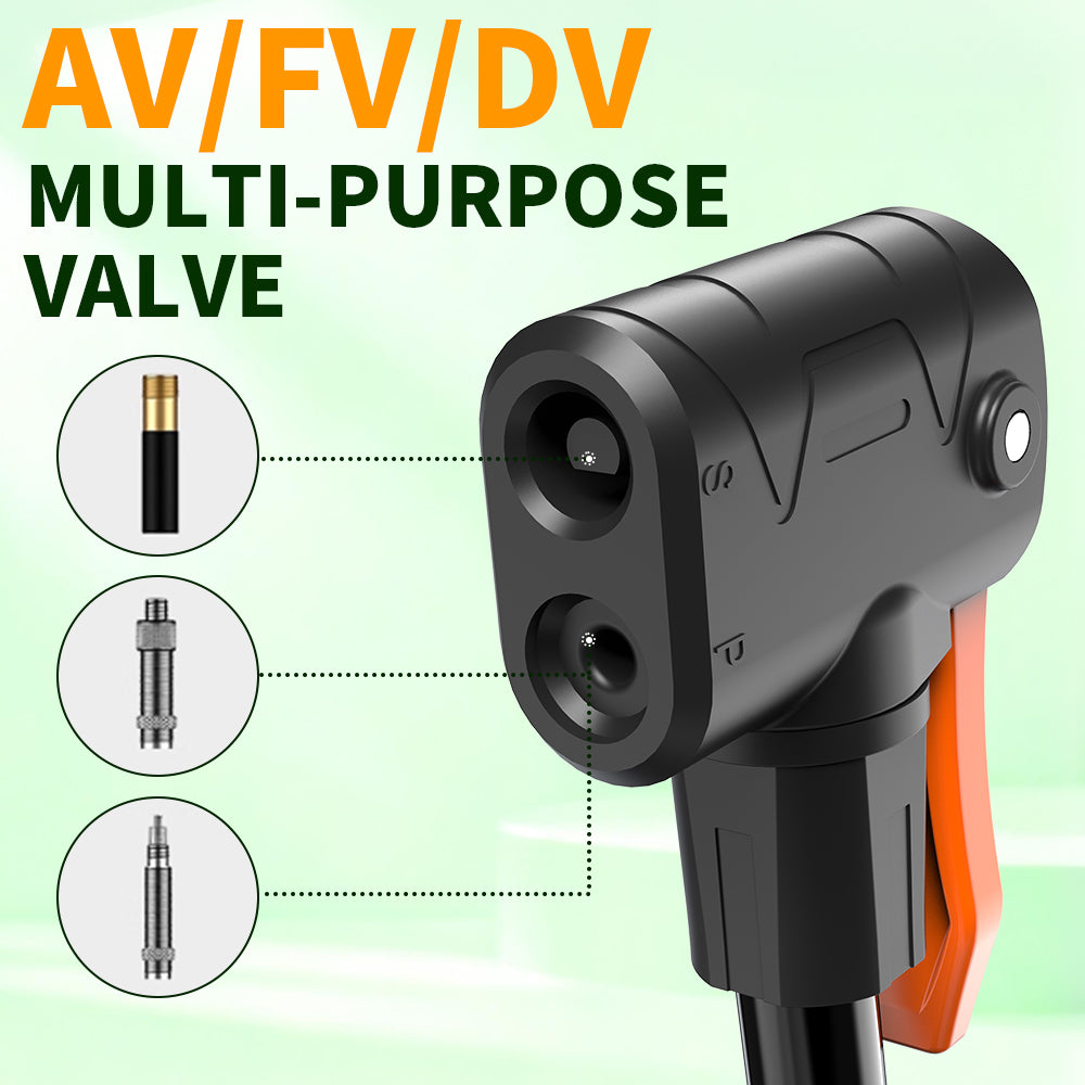 361° YQ-6032B 160PSI High Pressure Bike Floor Pump with Gauge