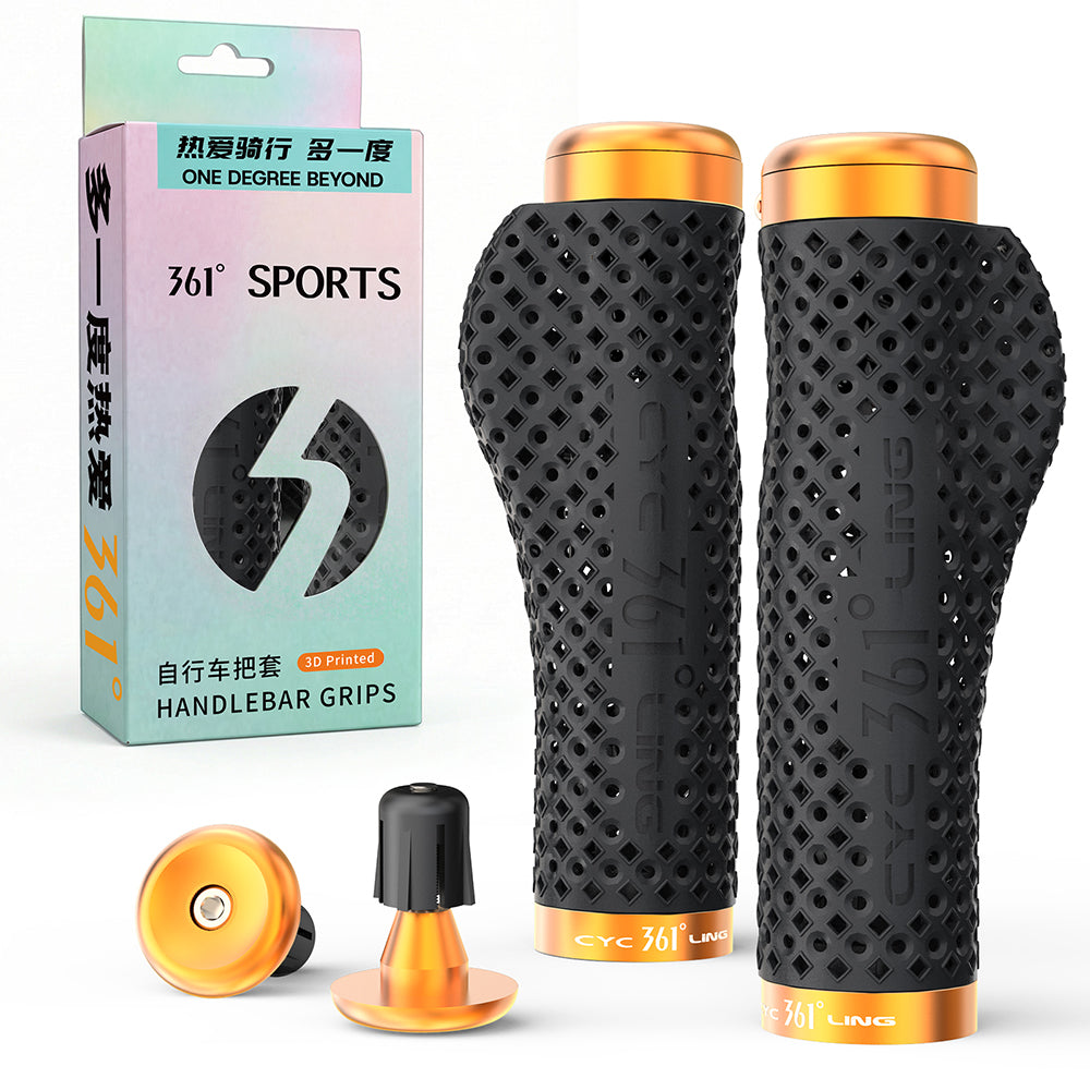 361° YQ-GR-DER52 Double Lock-on MTB 3D Printed Bike Handlebar Grips