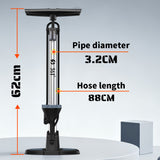361° YQ-60E 160PSI High Pressure Bike Floor Pump with Gauge