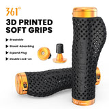 361° YQ-GR-DER52 Double Lock-on MTB 3D Printed Bike Handlebar Grips