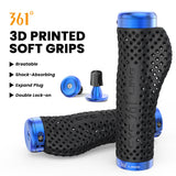 361° YQ-GR-DER52 Double Lock-on MTB 3D Printed Bike Handlebar Grips