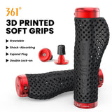 361° YQ-GR-DER52 Double Lock-on MTB 3D Printed Bike Handlebar Grips