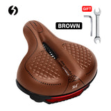 361° Comfortable Bike Seat Cushion for Men Women Wide Bicycle Saddle Soft Memory Foam Padded Replacement Seats Fit for Peloton, Exercise Bikes, Ebike,Cruiser